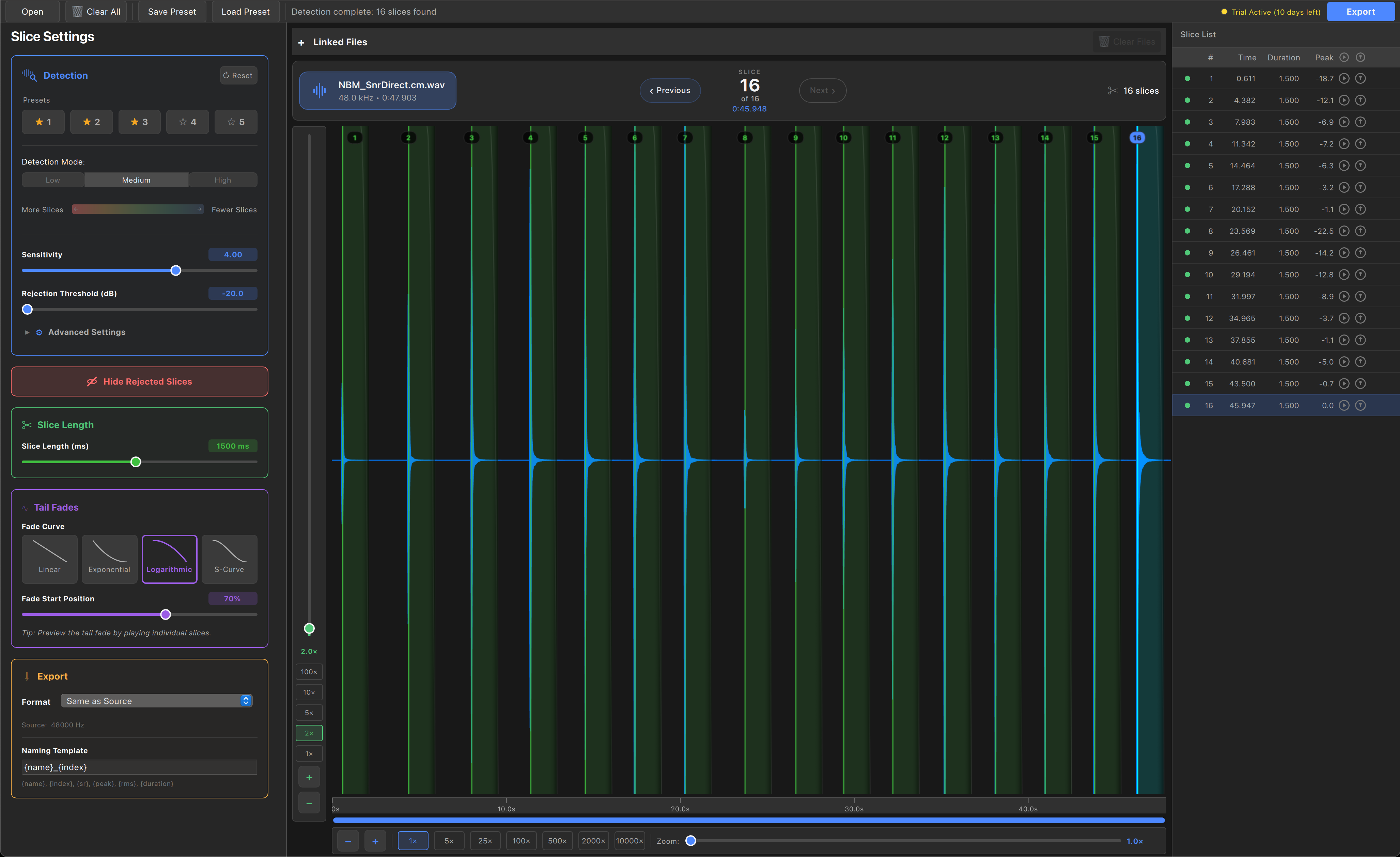 DrumSlicer app screenshot